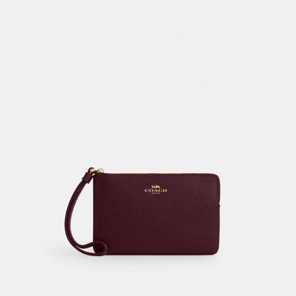 Coach Corner Zip Wristlet Gold