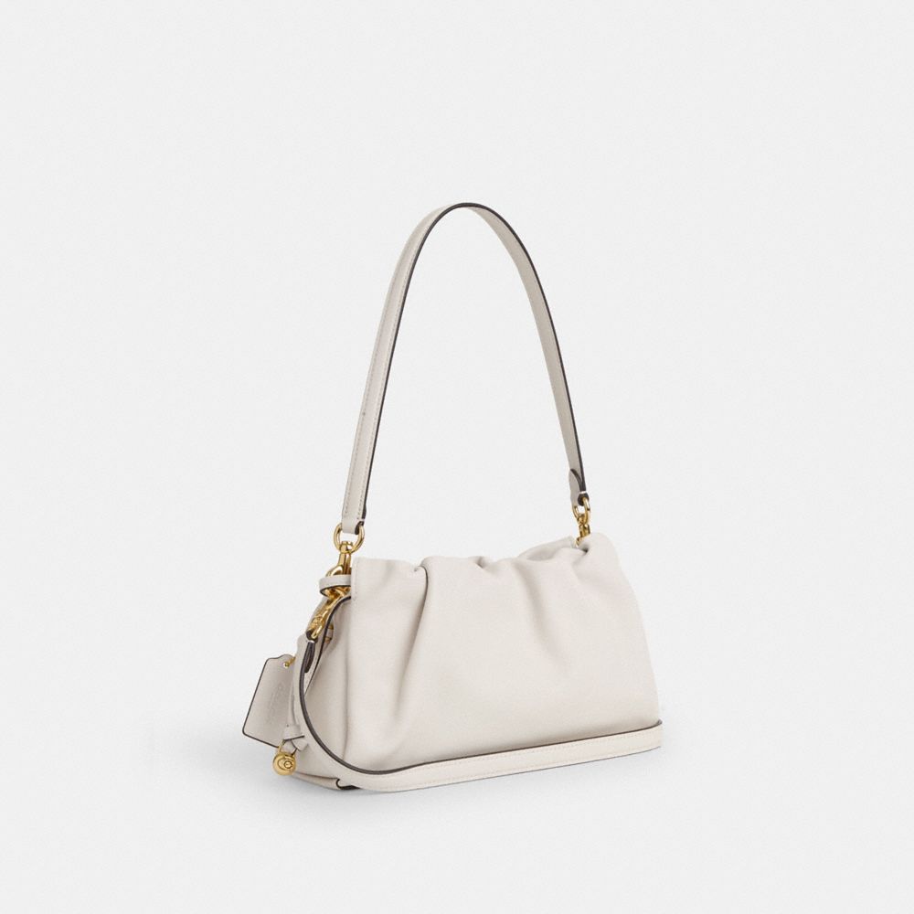 Coach Faye Shoulder Bag With Ruching Gold Chalk