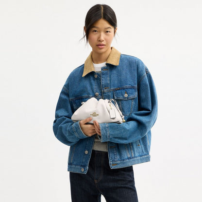 Coach Faye Shoulder Bag With Ruching Gold Chalk