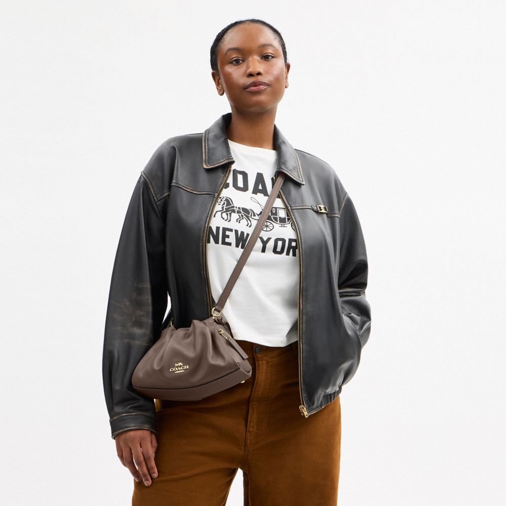 Coach Faye Shoulder Bag Gold Dark Stone