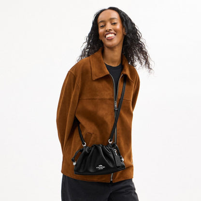 Coach Faye Shoulder Bag With Ruching Silver