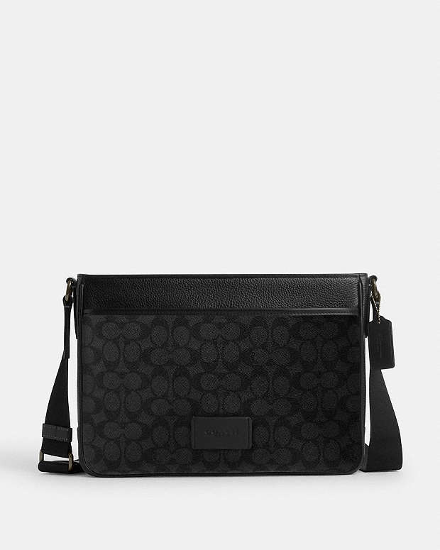 District Crossbody Bag In Signature Canvas Signature Canvas-Gunmetal-Charcoal-Black Signature Canvas-Gunmetal-Charcoal-Black
