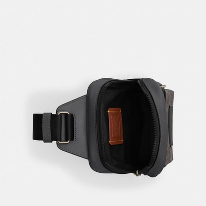Coach Racer Sling Pack In Signature Canvas Gunmetal