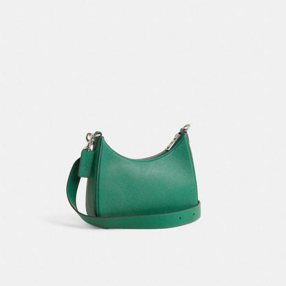 Coach Restored Hobo Crossbody With Signature Canvas Green