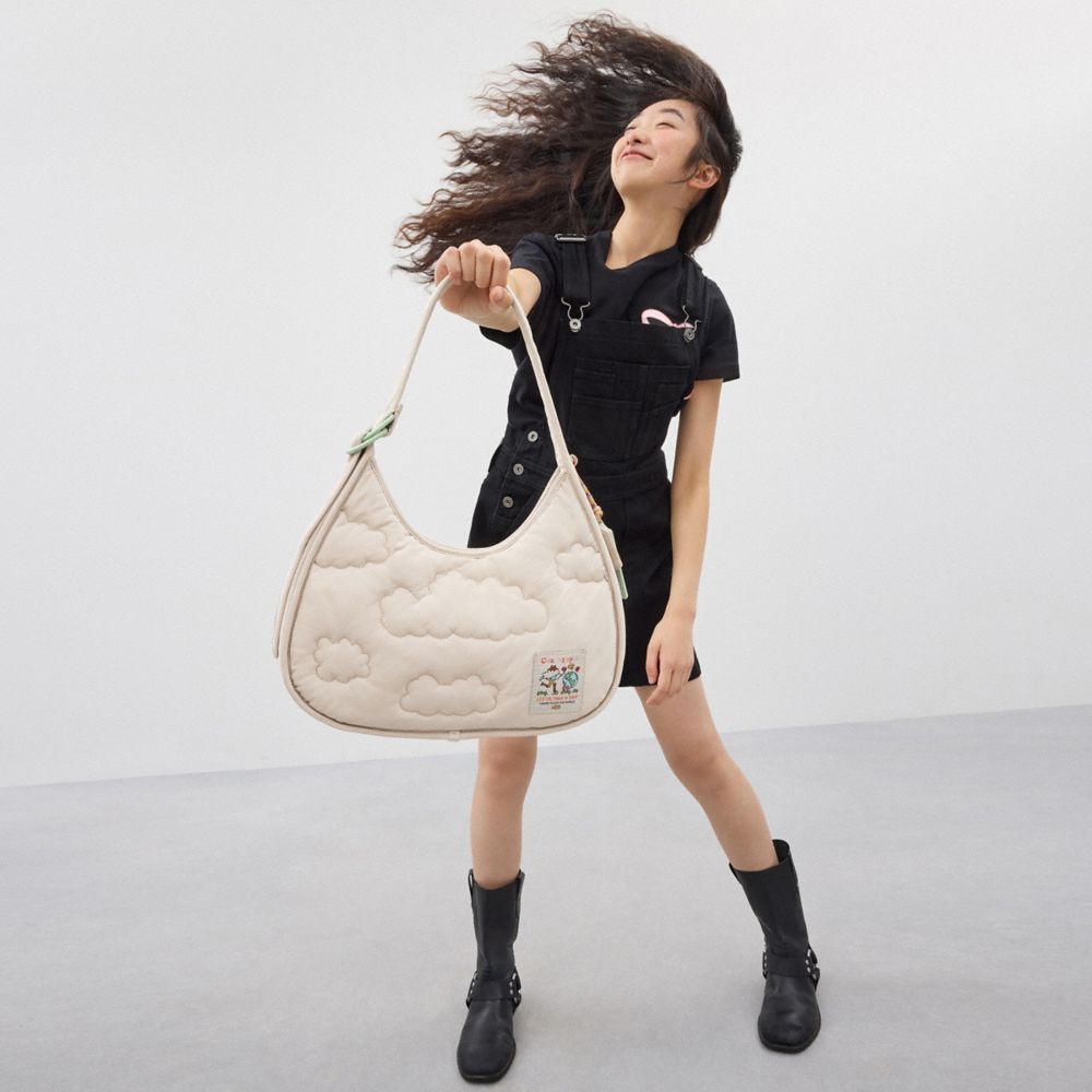Coach Coachtopia Loop Ergo Bag With Cloud Quilting Cloud Seafoam Green