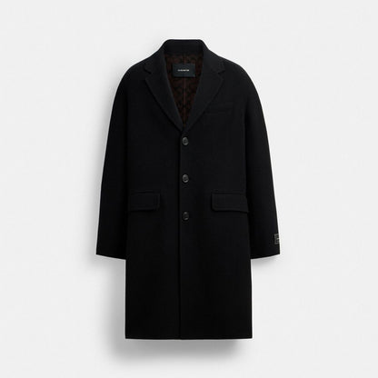 Coach Double Faced Wool Coat Black