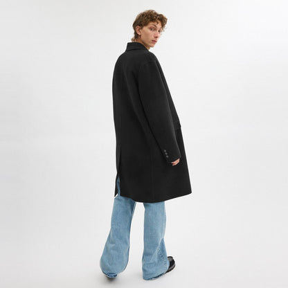 Coach Double Faced Wool Coat Black