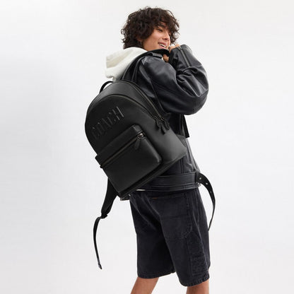 Coach Charter Backpack With Coach Graphic Black