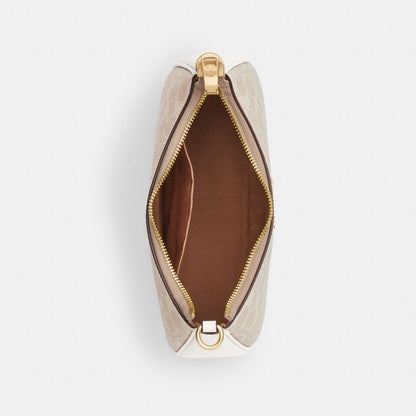 Coach Teri Shoulder Bag In Signature Canvas Gold Sand Chalk