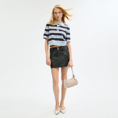 Coach Teri Shoulder Bag In Signature Canvas Gold Sand Chalk