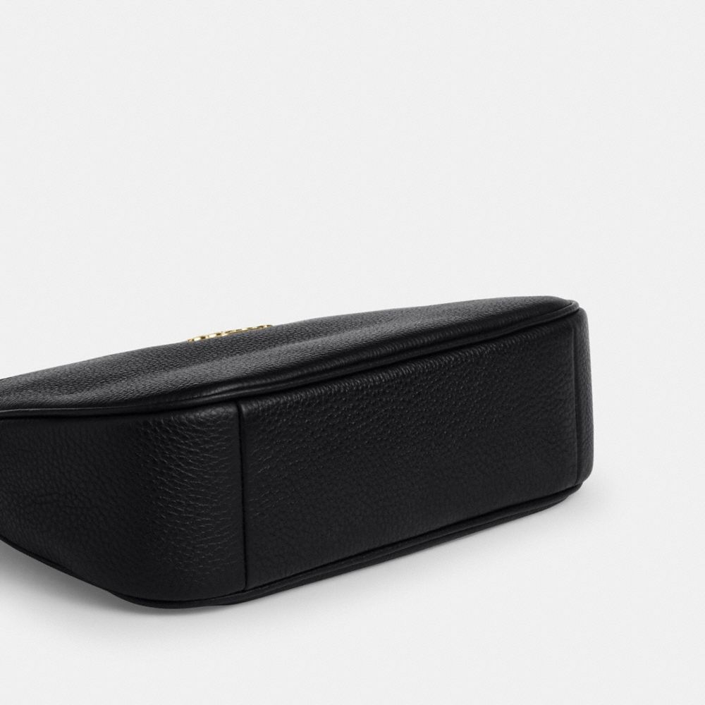 Teri Shoulder Bag Pebbled Leather-Gold-Black Pebbled Leather-Gold-Black