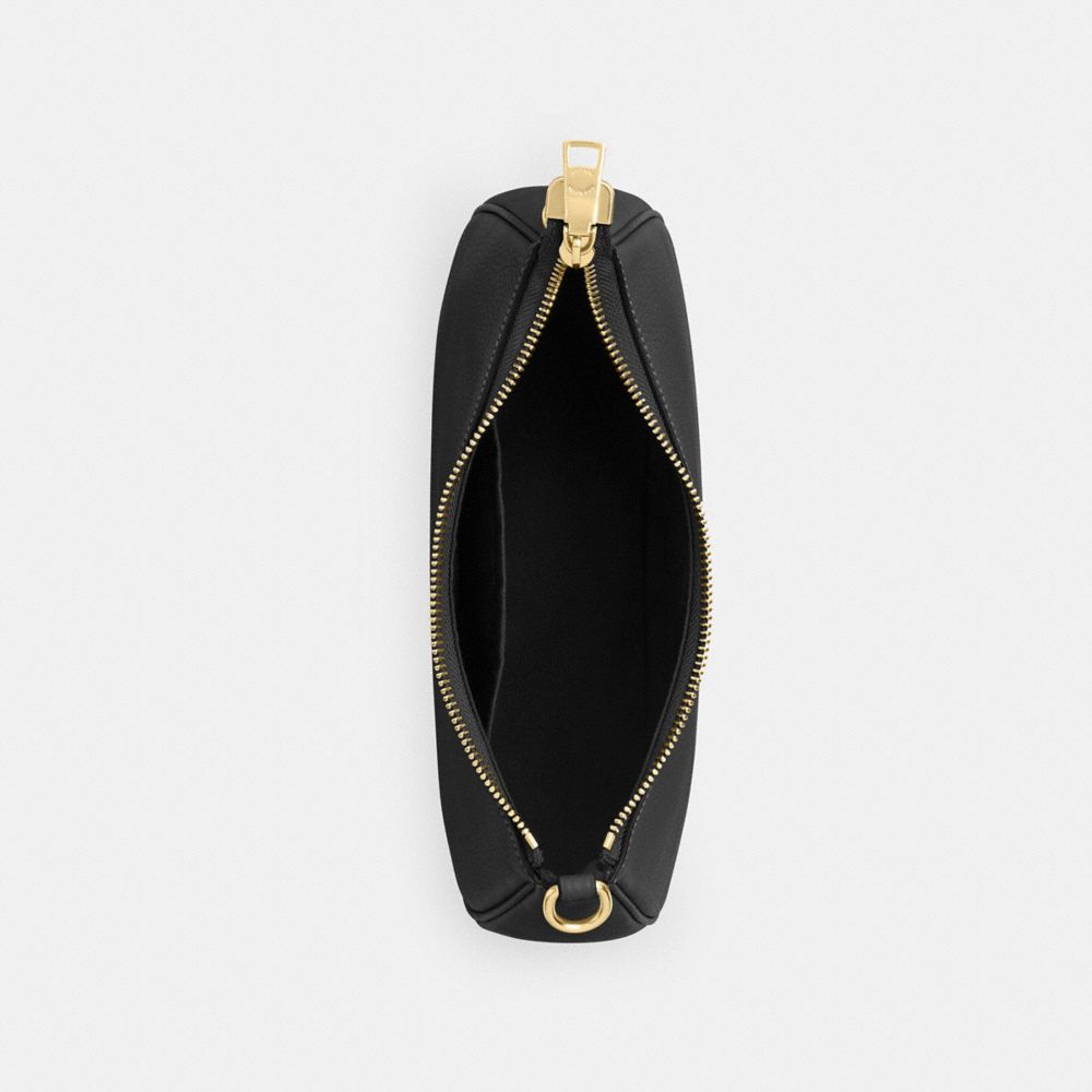 Teri Shoulder Bag Pebbled Leather-Gold-Black Pebbled Leather-Gold-Black
