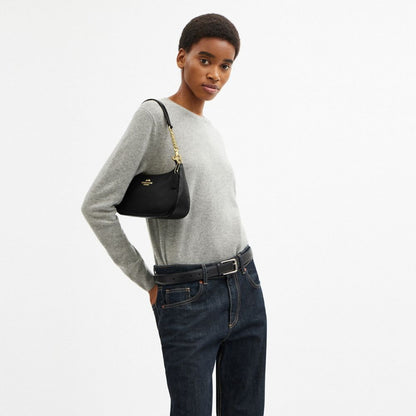 Coach Teri Shoulder Bag Gold Black