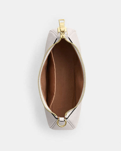 Teri Shoulder Bag Pebbled Leather-Gold-Chalk Pebbled Leather-Gold-Chalk