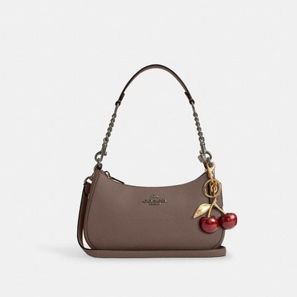 Coach Teri Shoulder Bag Gunmetal Dark Stone
