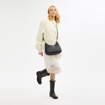 Coach Teri Hobo Bag Gold Black