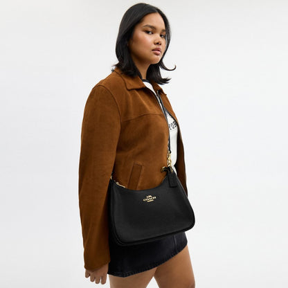 Coach Teri Hobo Bag Gold Black