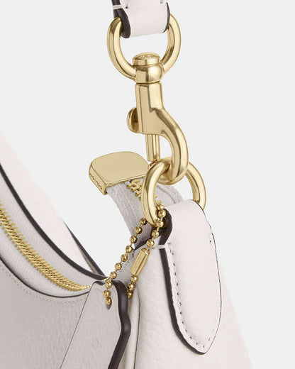 Teri Hobo Bag Pebbled Leather-Gold-Chalk Pebbled Leather-Gold-Chalk