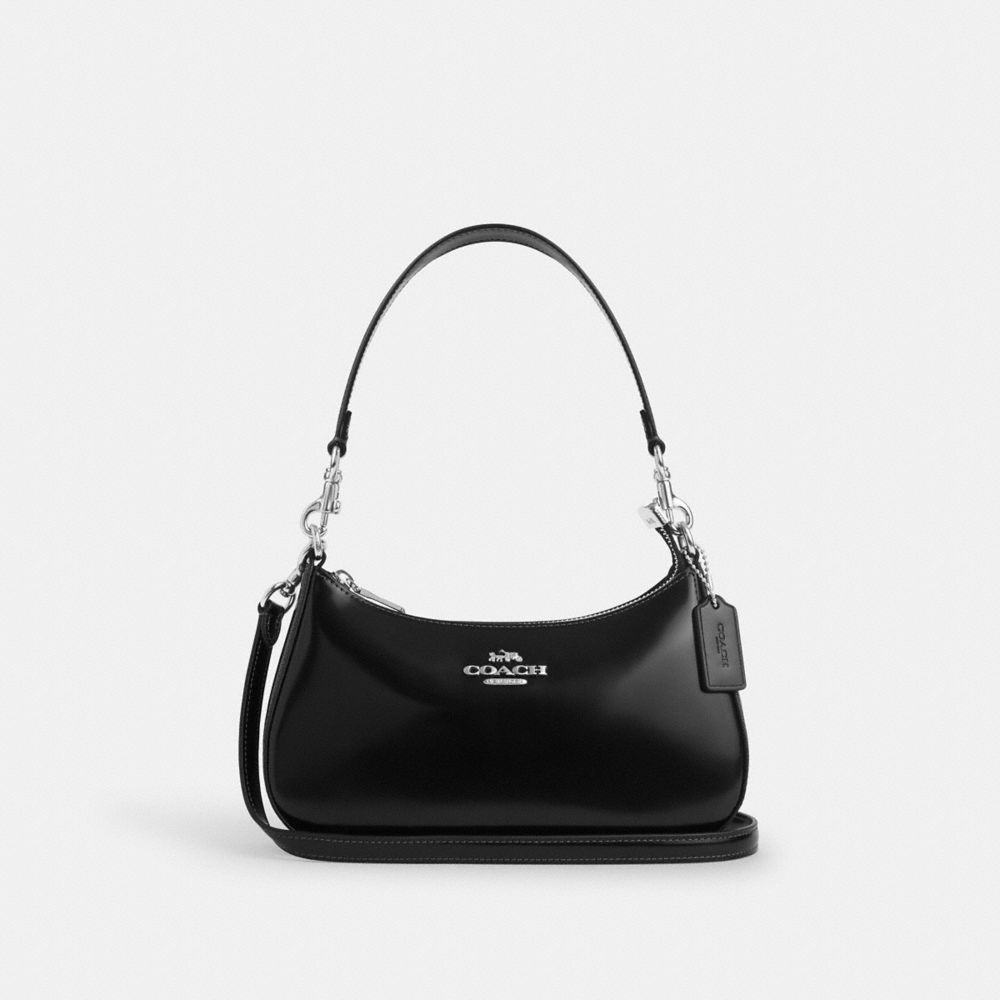 Teri Shoulder Bag Novelty Leather-Silver-Black Novelty Leather-Silver-Black