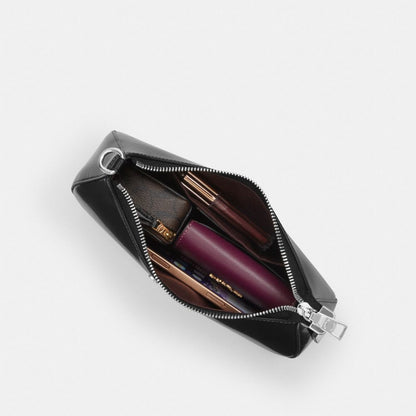 Teri Shoulder Bag Novelty Leather-Silver-Black Novelty Leather-Silver-Black