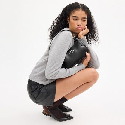 Coach Teri Shoulder Bag Silver Black