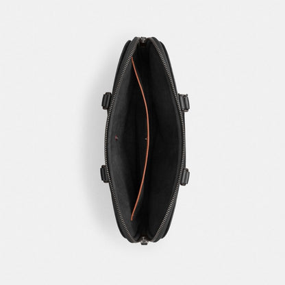 Coach Gotham Slim Briefcase In Signature Canvas Charcoal Signature