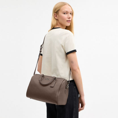 Coach Rowan Large Satchel Bag Gunmetal Dark Stone