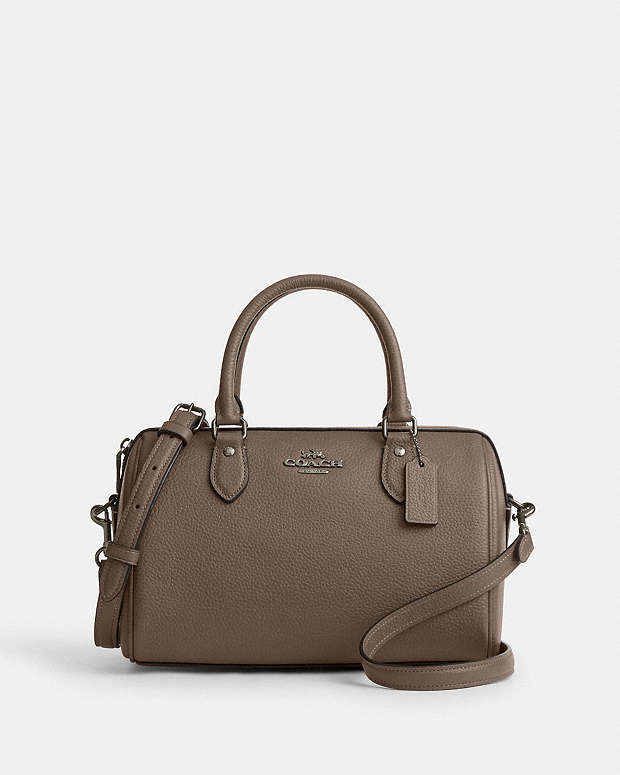 Rowan Satchel Bag Pebbled Leather-Qb-Dark Stone Pebbled Leather-Qb-Dark Stone