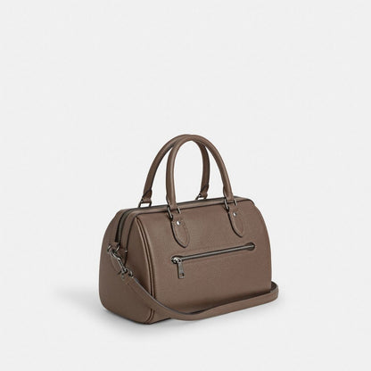 Rowan Satchel Bag Pebbled Leather-Qb-Dark Stone Pebbled Leather-Qb-Dark Stone