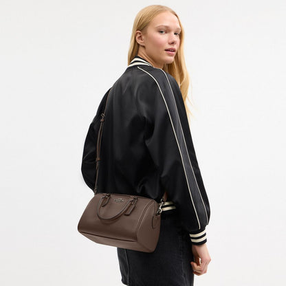 Coach Rowan Satchel Bag Gunmetal Dark Stone