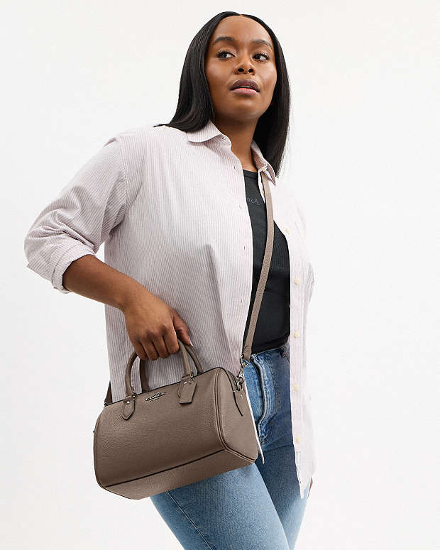 Rowan Satchel Bag Pebbled Leather-Qb-Dark Stone Pebbled Leather-Qb-Dark Stone