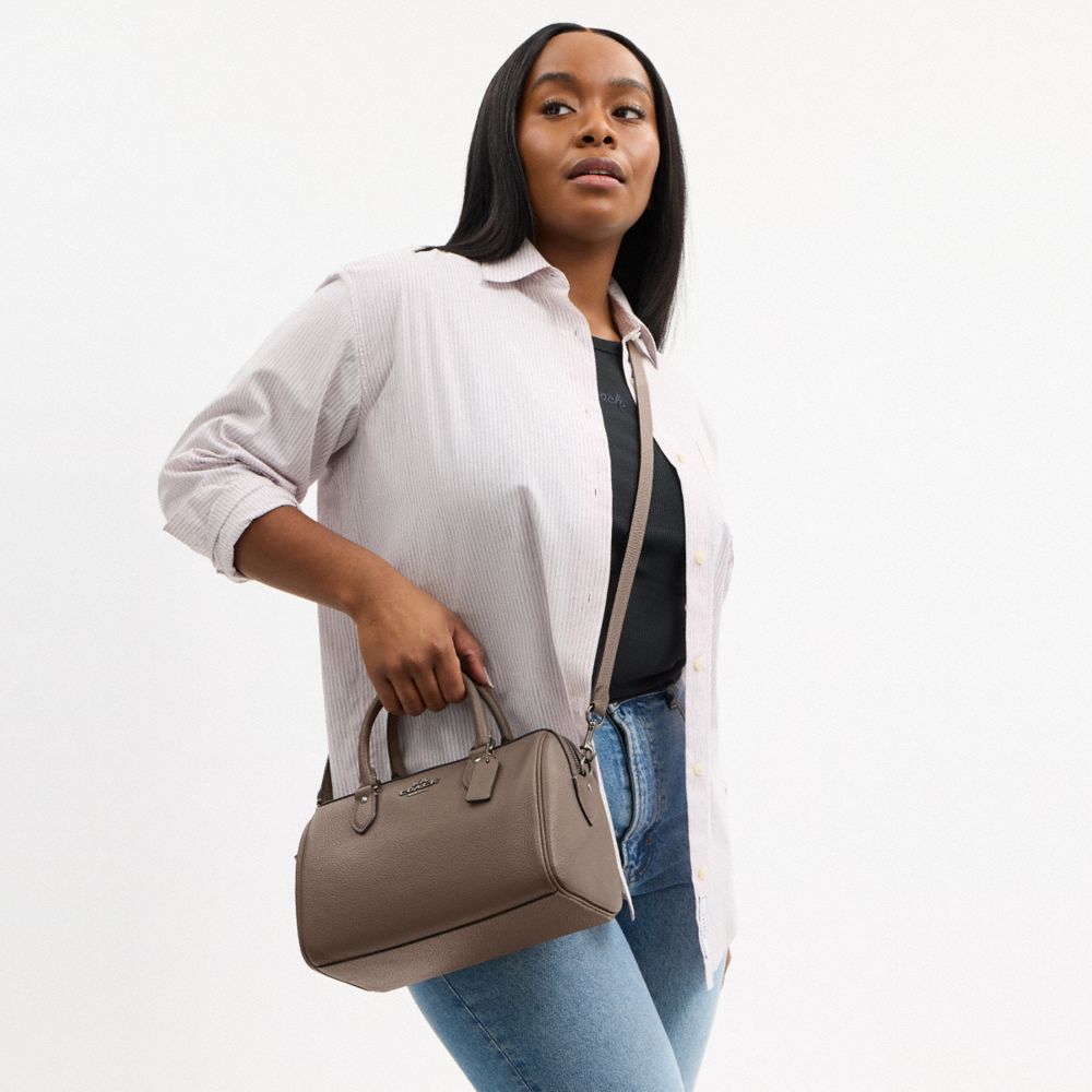 Rowan Satchel Bag Pebbled Leather-Qb-Dark Stone Pebbled Leather-Qb-Dark Stone
