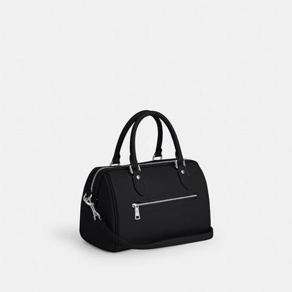 Coach Rowan Satchel Bag Silver Black