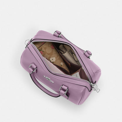 Coach Rowan Satchel Bag Silver Jasmine