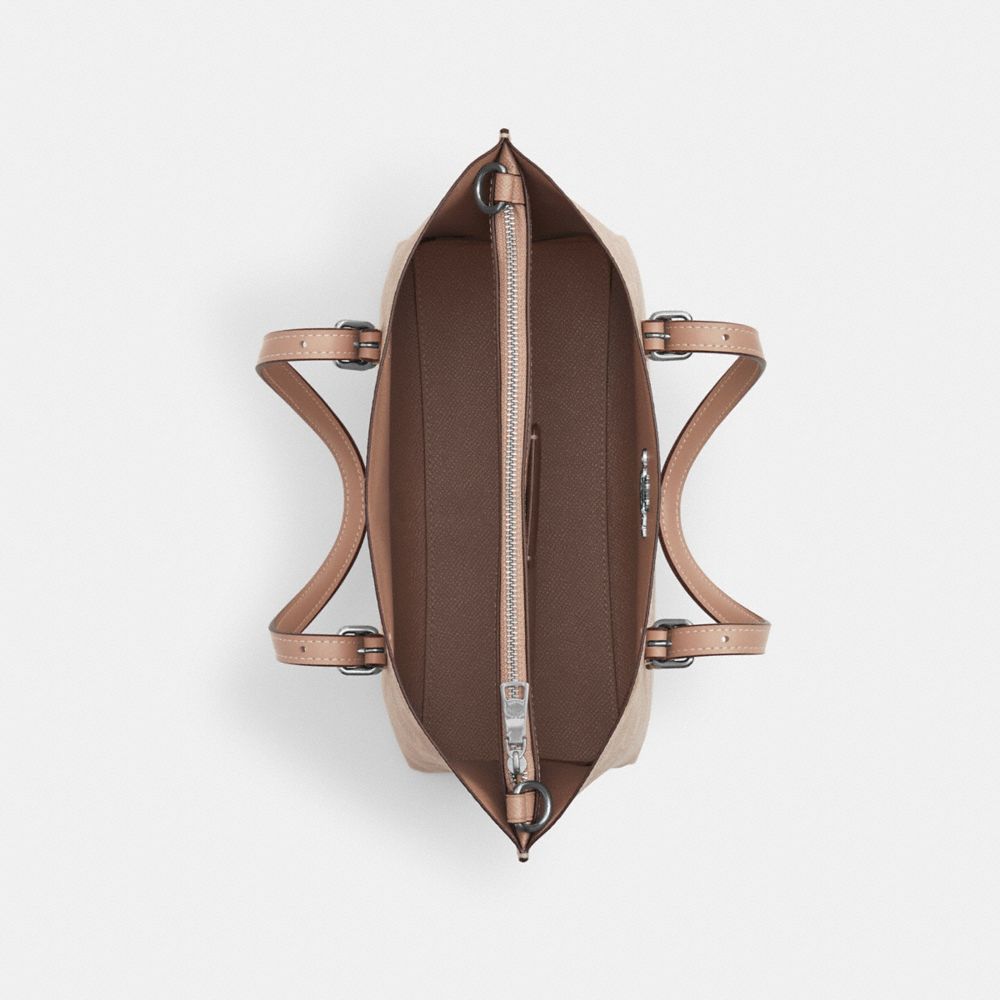 Coach Mollie Tote Bag 25 In Signature Canvas Silver