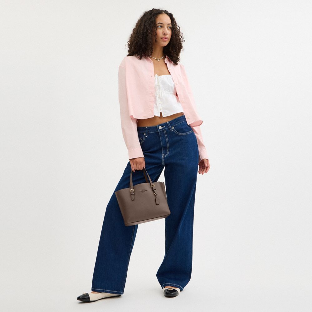 Coach Mollie Tote Bag 25 Gold Dark Stone