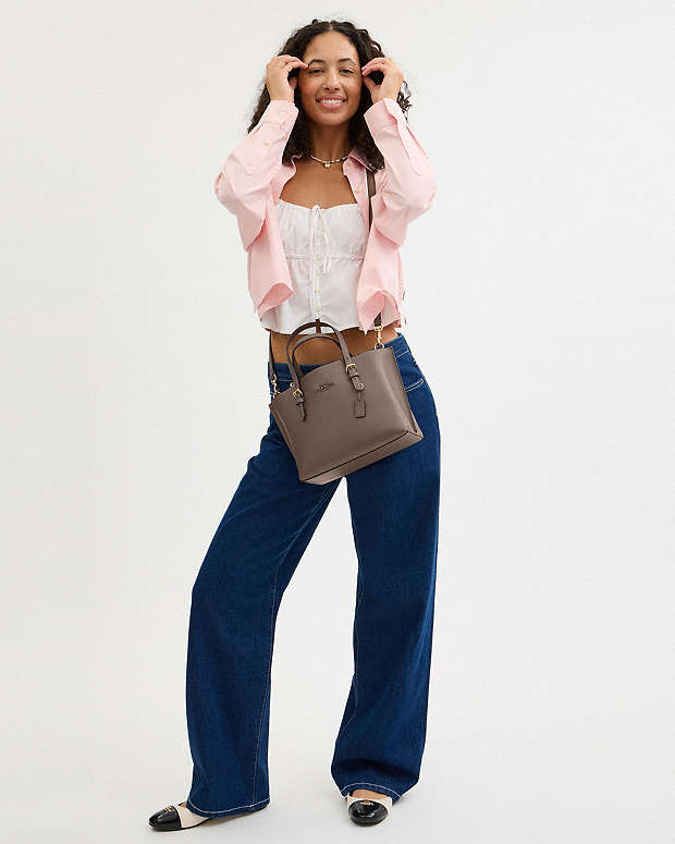 Mollie Tote Bag 25 Leather-Gold-Dark Stone Leather-Gold-Dark Stone