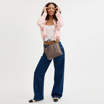 Coach Mollie Tote Bag 25 Gold Dark Stone