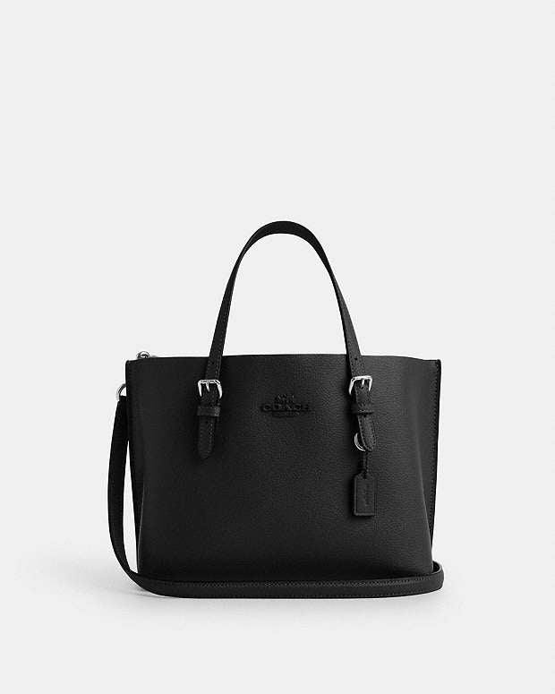 Mollie Tote Bag 25 Leather-Silver-Black Leather-Silver-Black