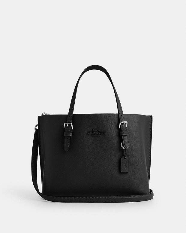 Mollie Tote Bag 25 Leather-Silver-Black Leather-Silver-Black