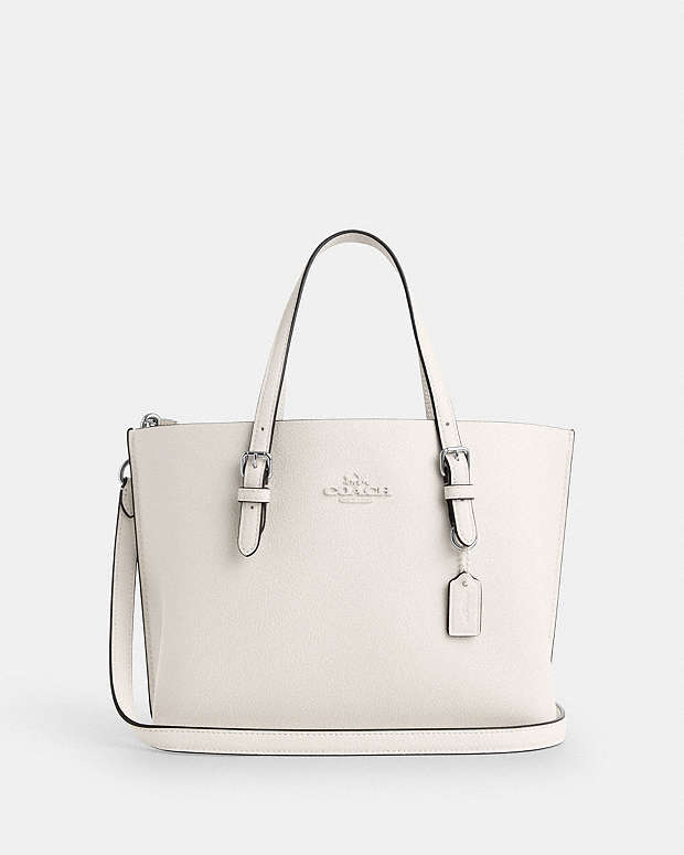 Mollie Tote Bag 25 Leather-Silver-Chalk Leather-Silver-Chalk