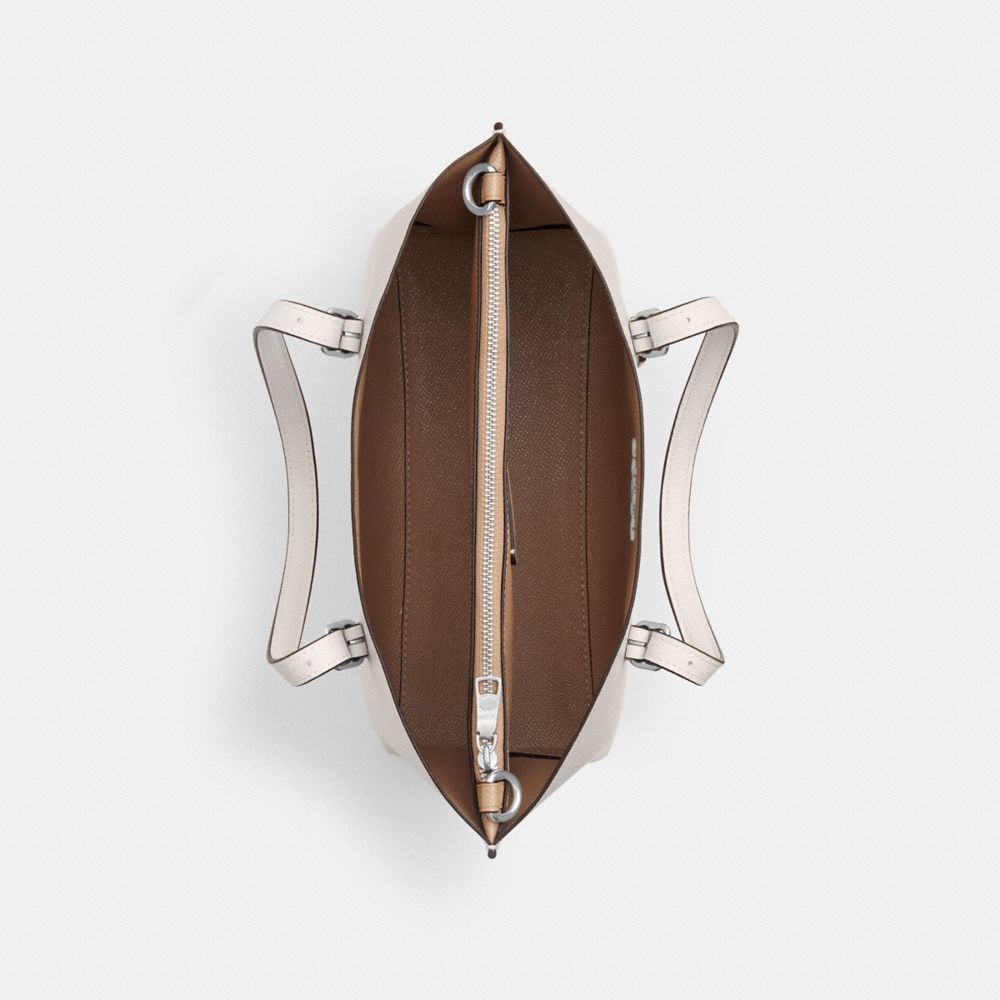 Coach Mollie Tote Bag 25 Silver Chalk