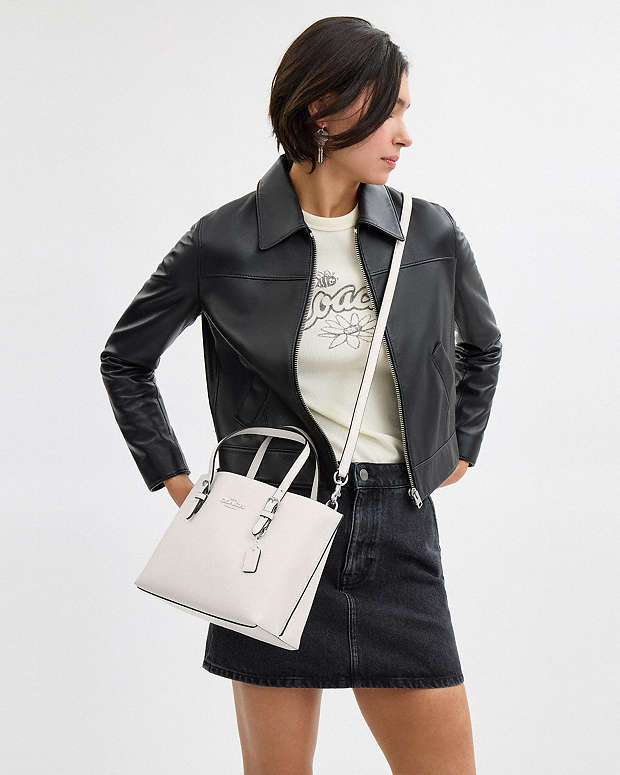 Mollie Tote Bag 25 Leather-Silver-Chalk Leather-Silver-Chalk