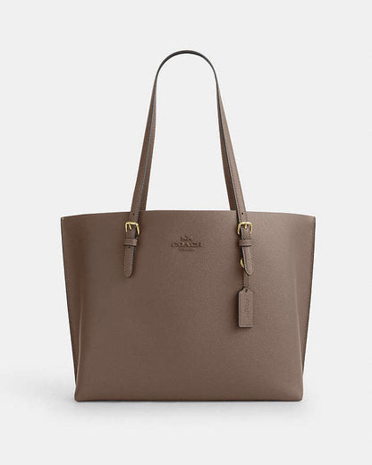 Mollie Tote Bag Leather-Gold-Dark Stone Leather-Gold-Dark Stone