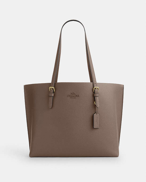 Mollie Tote Bag Leather-Gold-Dark Stone Leather-Gold-Dark Stone