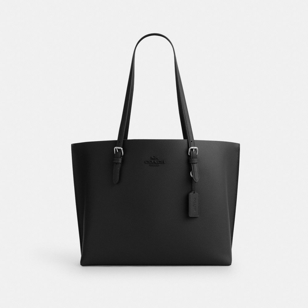 Mollie Tote Bag Leather-Silver-Black Leather-Silver-Black