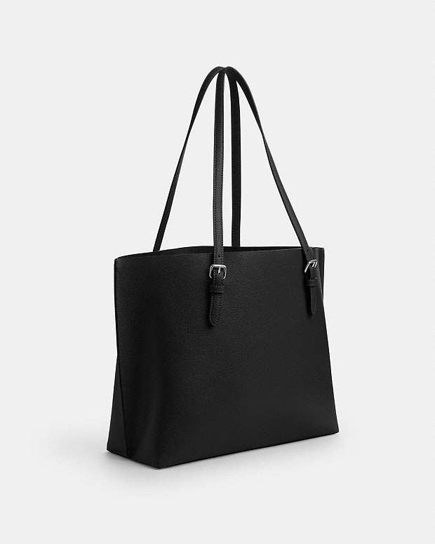 Mollie Tote Bag Leather-Silver-Black Leather-Silver-Black