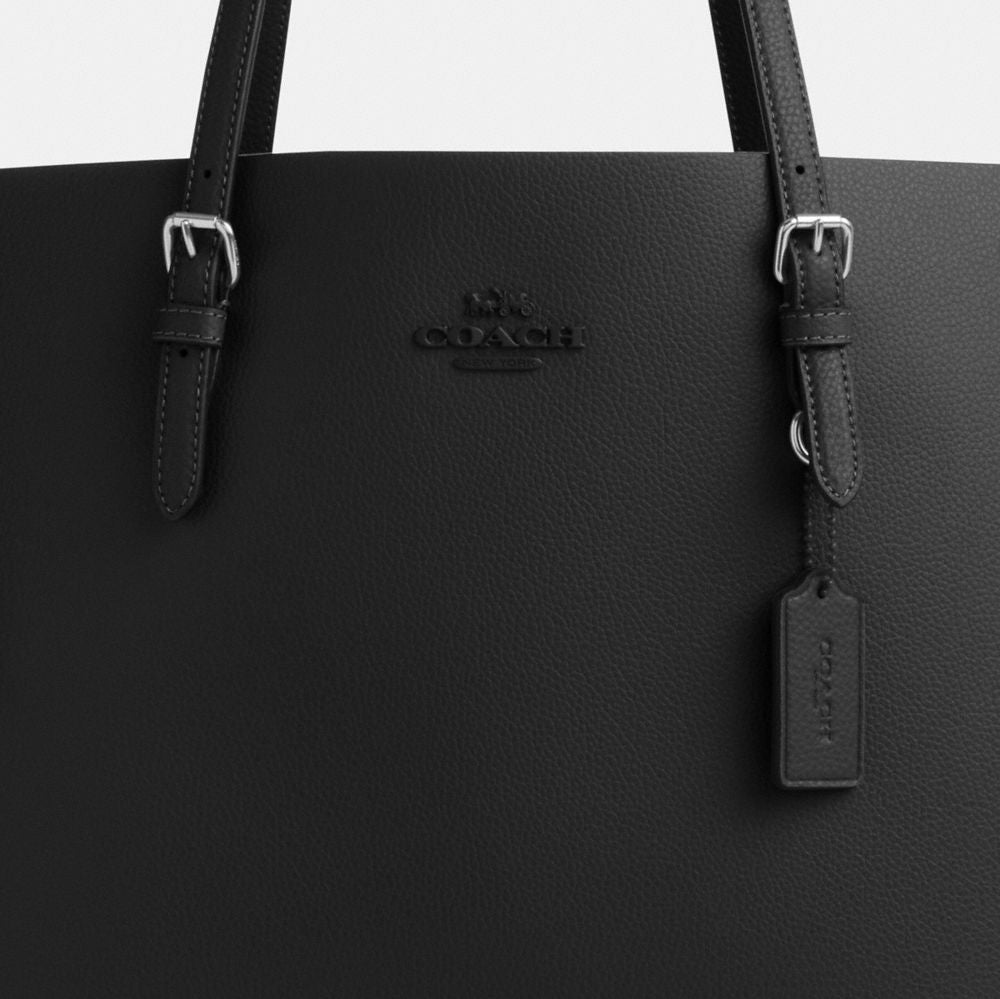 Mollie Tote Bag Leather-Silver-Black Leather-Silver-Black