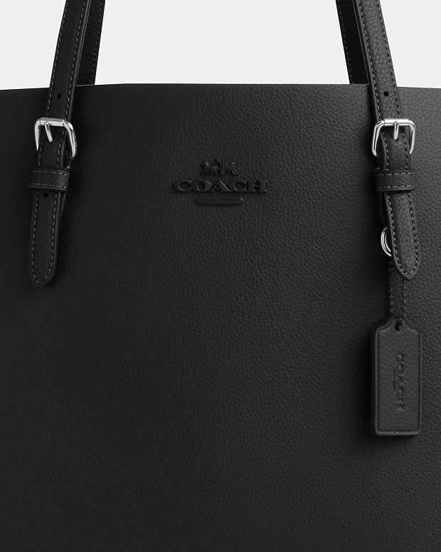 Mollie Tote Bag Leather-Silver-Black Leather-Silver-Black