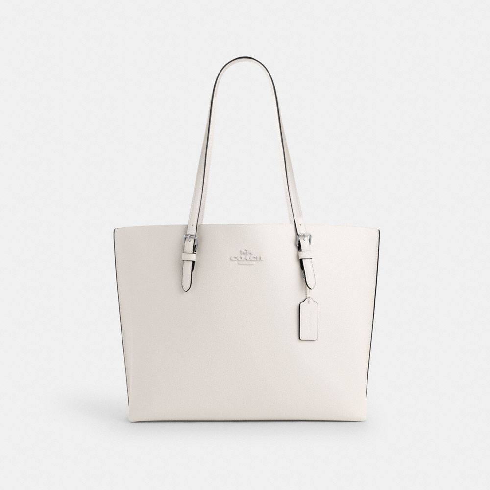 Mollie Tote Bag Leather-Silver-Chalk Leather-Silver-Chalk